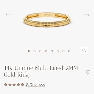 14k Gold Multi-Lined Ring